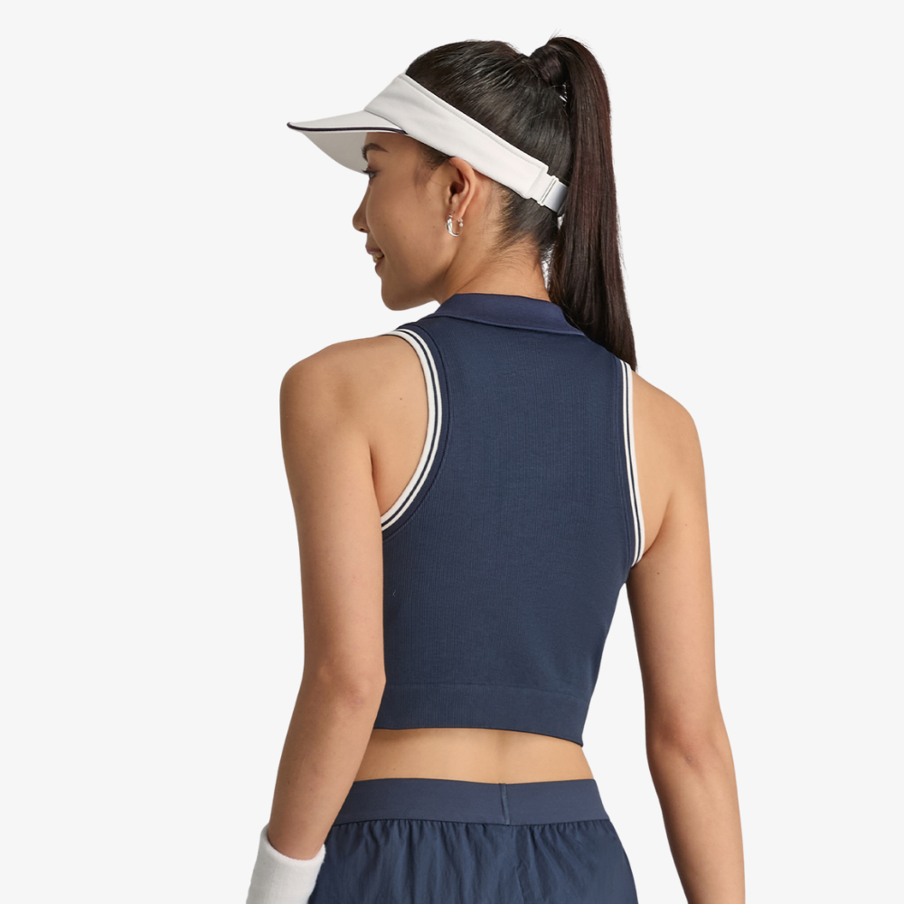 Áo Nữ Thể Thao Wilson Seamless Full-zip Tank Airy Classic Navy - Ảnh 5