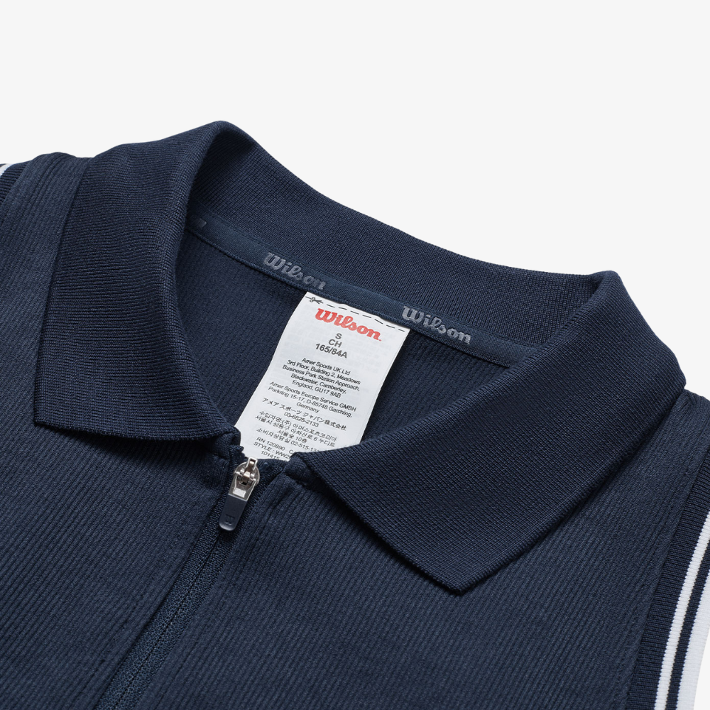 Áo Nữ Thể Thao Wilson Seamless Full-zip Tank Airy Classic Navy - Ảnh 7