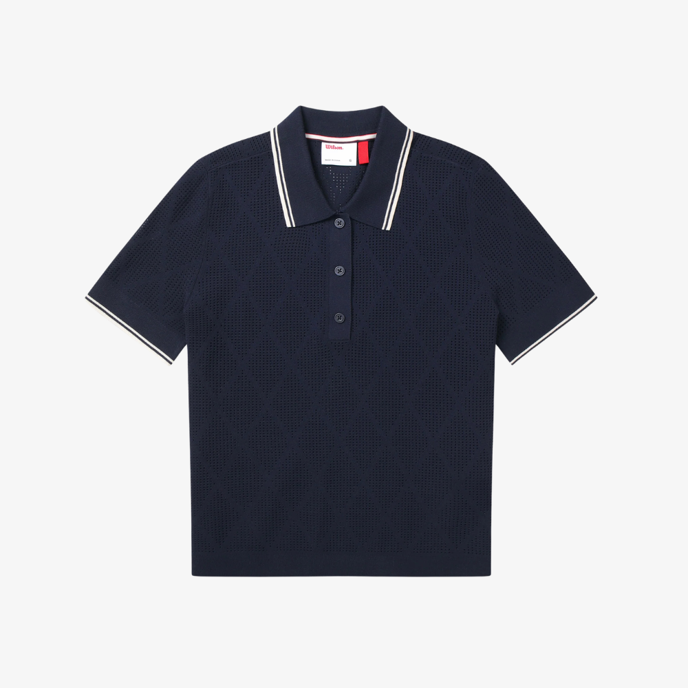 Áo Polo Nữ Wilson Women's Addison Knit Polo Classic Navy
