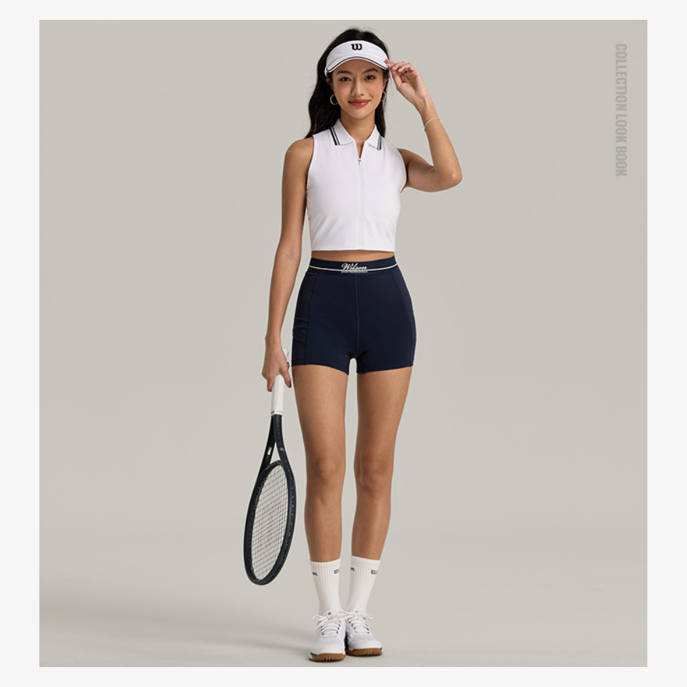 Wilson Riverside Cropped Sleeveless Polo Áo Polo Không Tay Nữ White - Ảnh 2