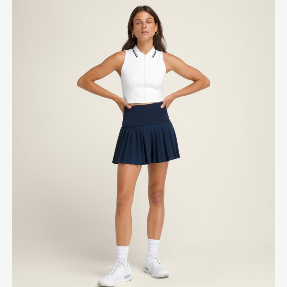 Wilson Riverside Cropped Sleeveless Polo Áo Polo Không Tay Nữ White - Ảnh 4
