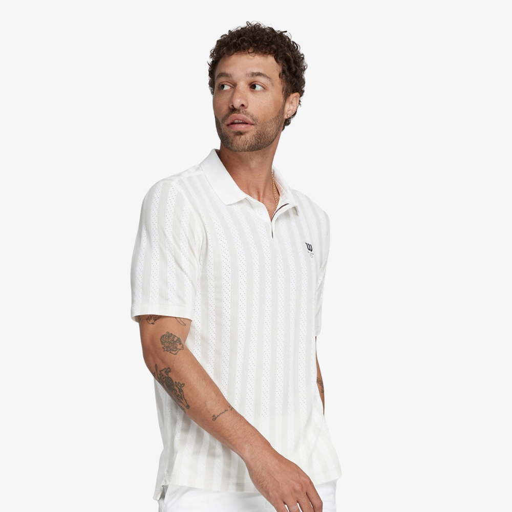 Wilson Game Point Seamless Áo Polo Nam Bright White