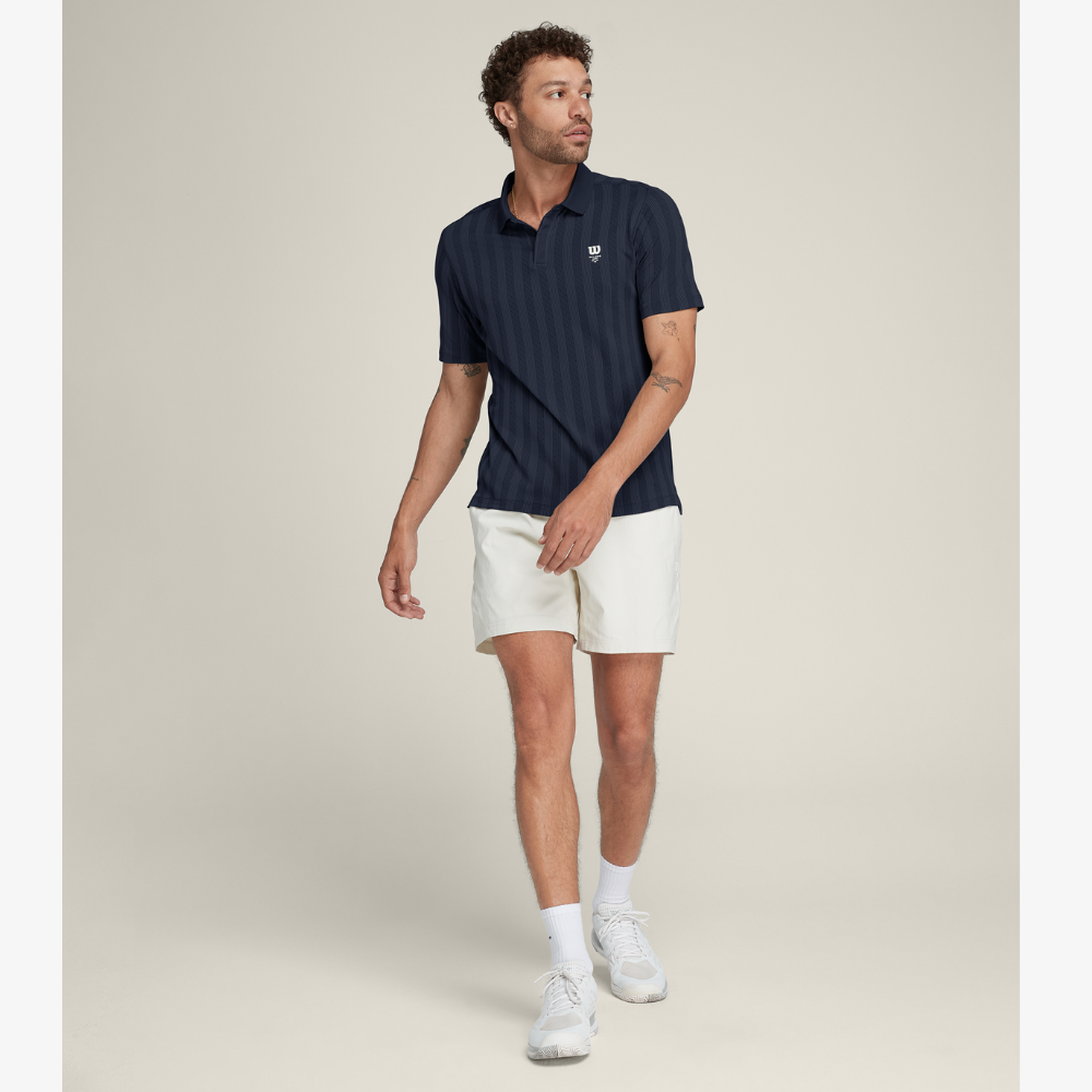 Wilson Game Point Seamless Áo Polo Nam Classic Navy - Ảnh 5