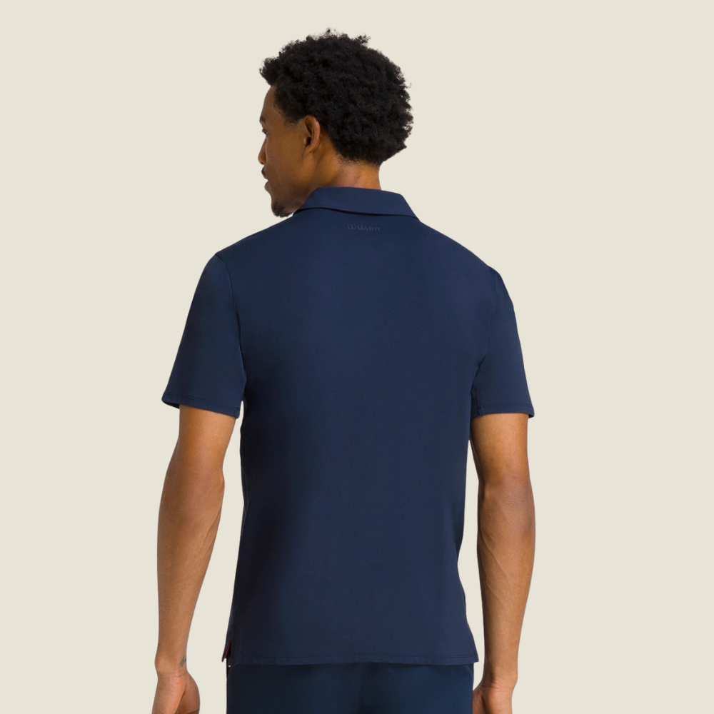Wilson Men League Polo Áo Polo Nam Classic Navy - Ảnh 3