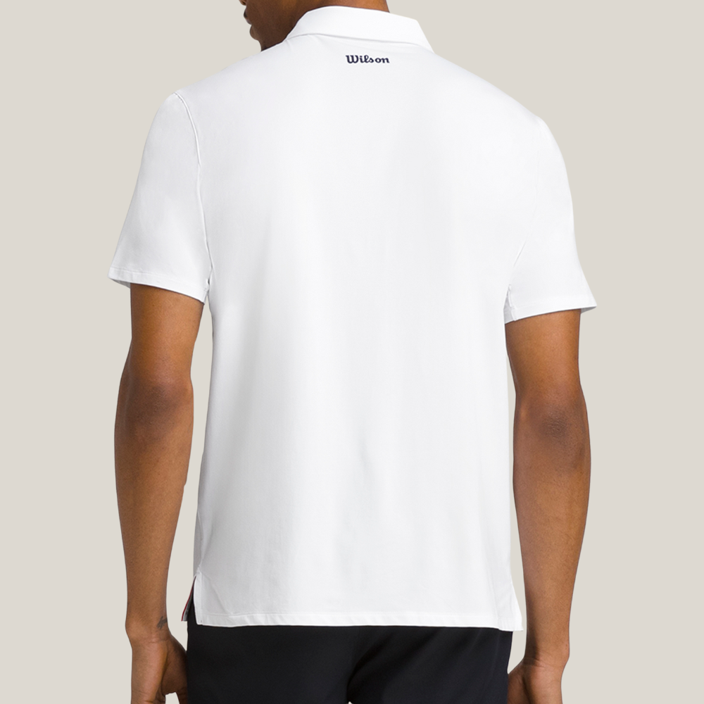 Wilson Men League Polo Áo Polo Nam Black White - Ảnh 3