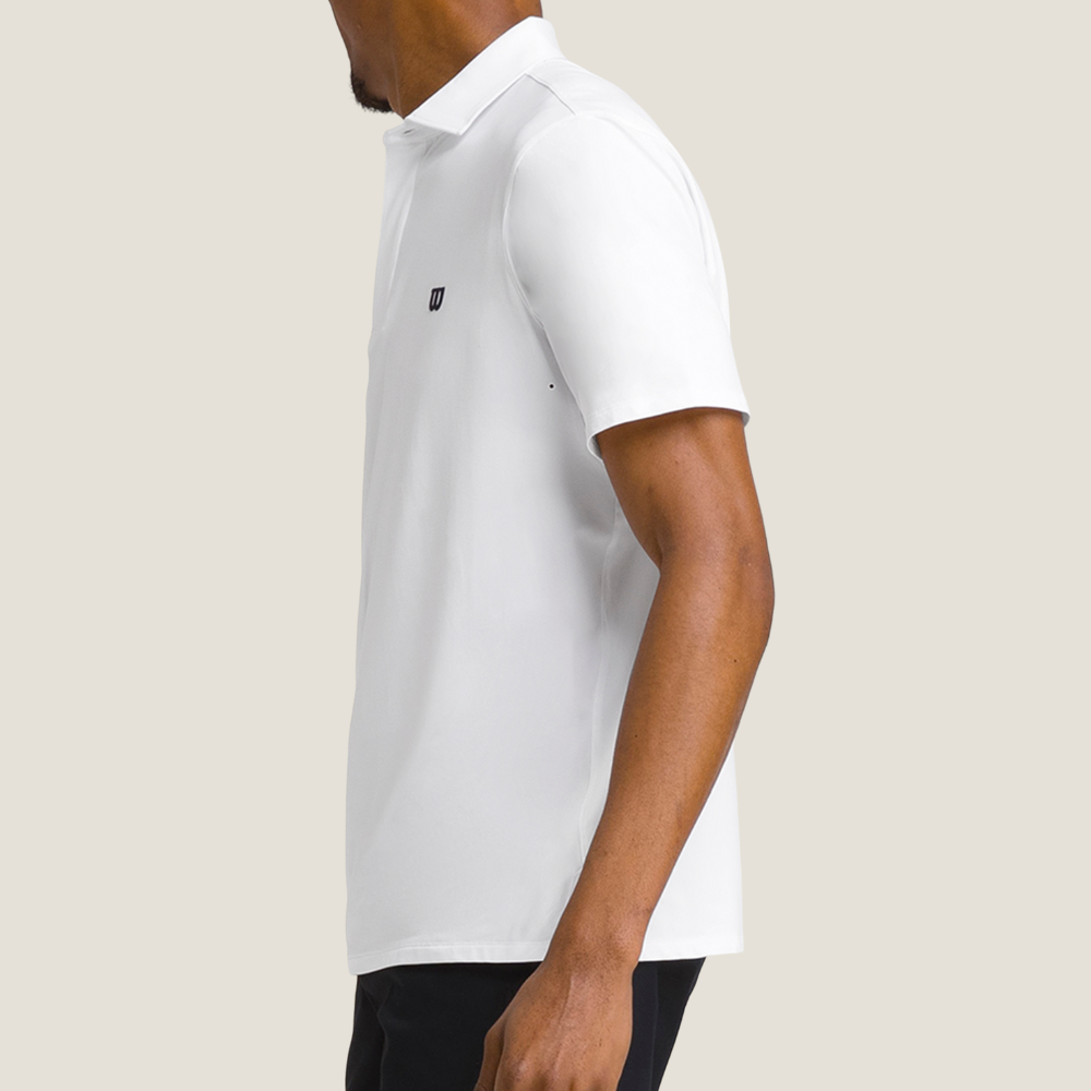 Wilson Men League Polo Áo Polo Nam Black White - Ảnh 4