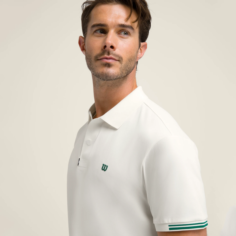 Wilson Timeless All Sport Polo Áo Polo Nam Sandrift - Ảnh 11