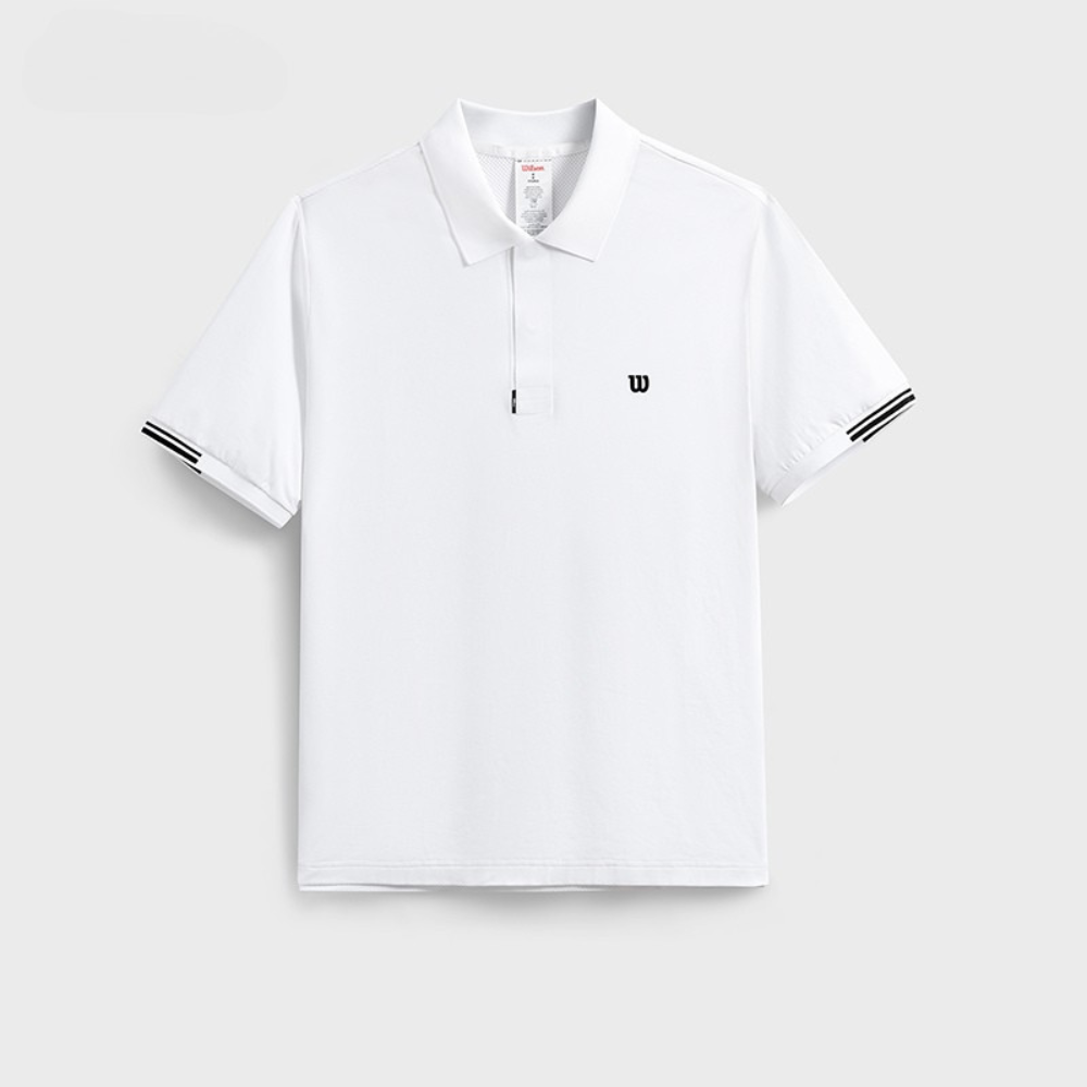 Wilson Timeless All Sport Polo Áo Polo Nam White - Ảnh 3