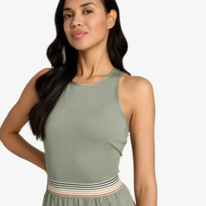 Alternative view of Váy Liền Thể Thao Tennis Nữ Wilson Laser Cut Pleat Dress Vetiver