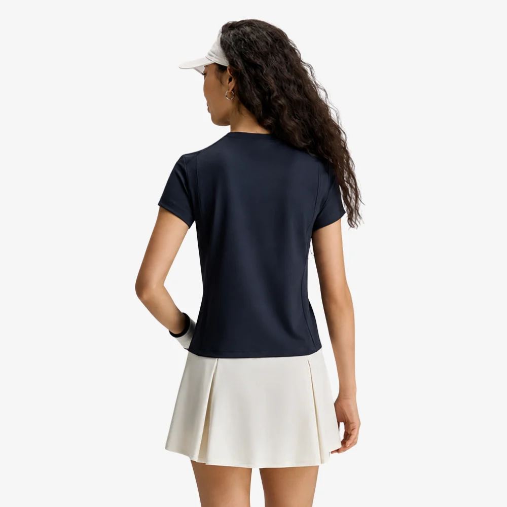 Áo Thể Thao Nữ Wilson Body Line SS Tee Classic Navy - Ảnh 3