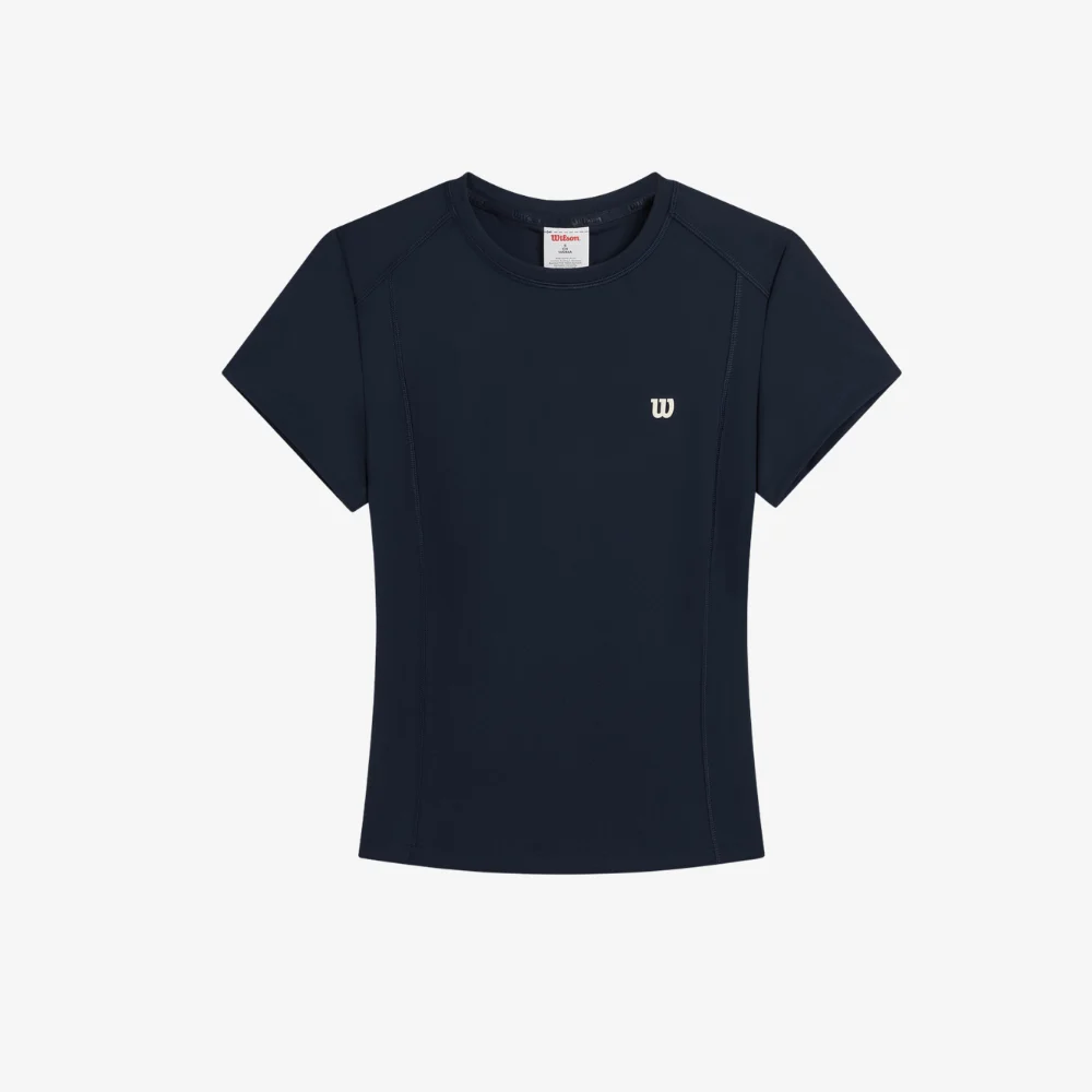 Áo Thể Thao Nữ Wilson Body Line SS Tee Classic Navy - Ảnh 2