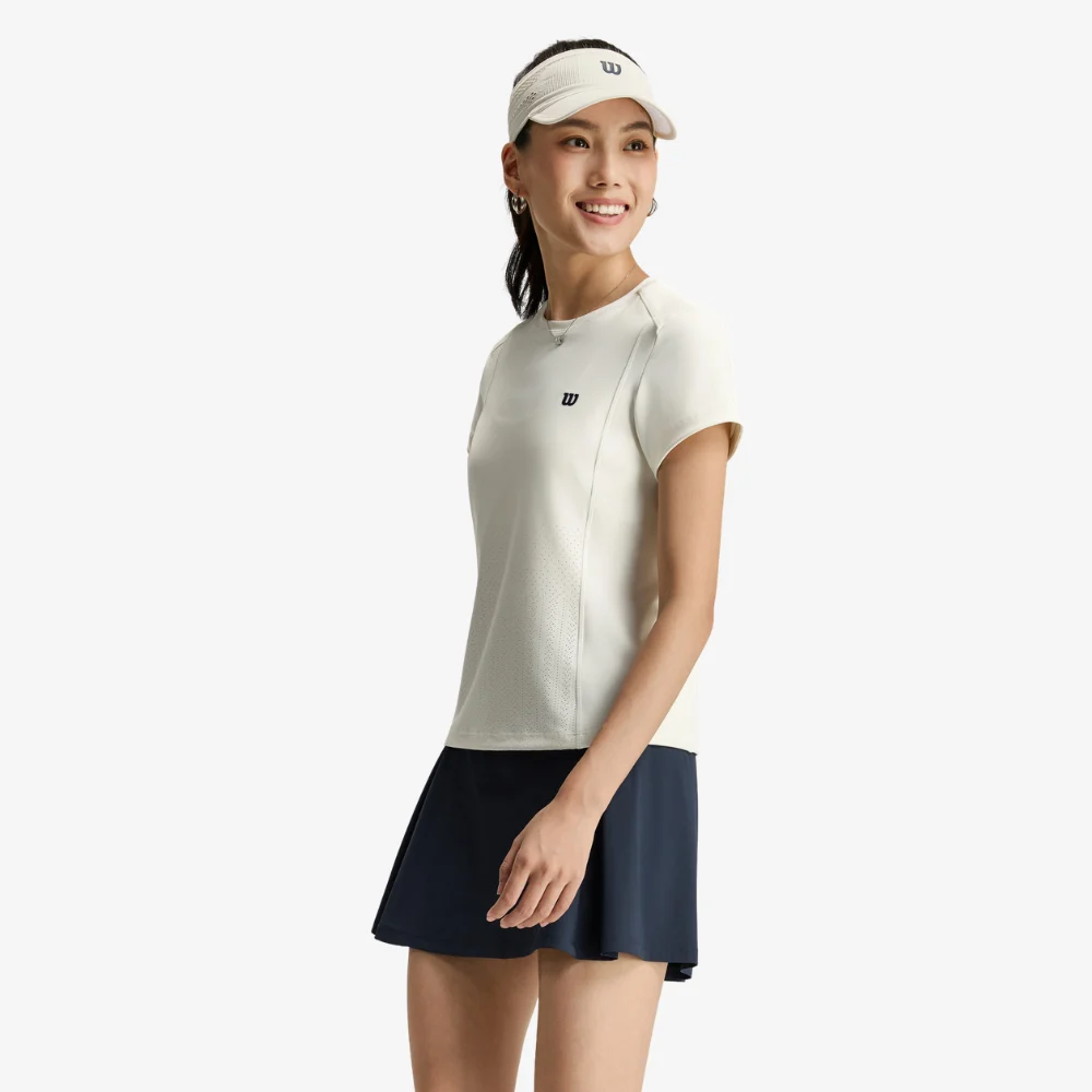 Áo Thể Thao Nữ Wilson Body Line SS Tee White - Ảnh 4
