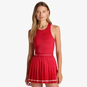 Váy Thể Thao Nữ Wilson Laser Cut Pleat Dress Varsity Red