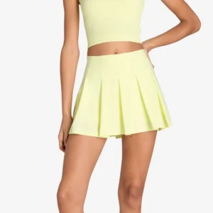 Chân Váy Thể Thao Tennis Nữ Wilson Women Classic Pleated Mini Skirt Tender Yellow