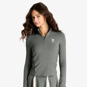 Áo Dài Tay Thể Thao Nữ Wilson Women Court 3 Half-Zip Jacket Castor
